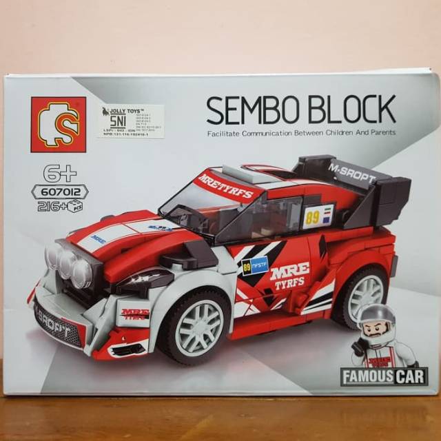 Mainan lego bricks sembo brick block mobil balap edukasi anak