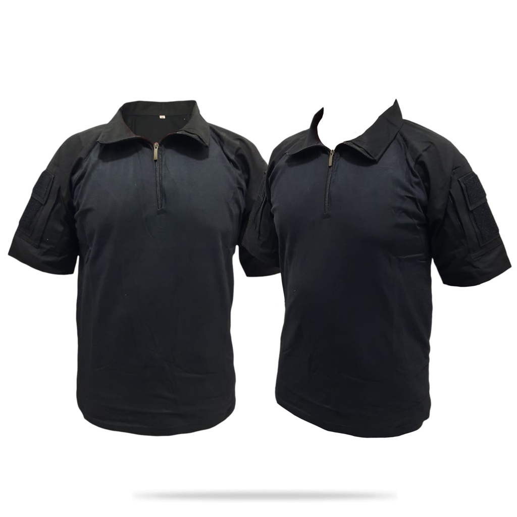 Kaos BDU Hitam Pendek / Combat Shirt Pendek Hitam