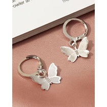 LRC Anting Tusuk Fashion Golden Small Butterfly Alloy Geometric Earrings K37050