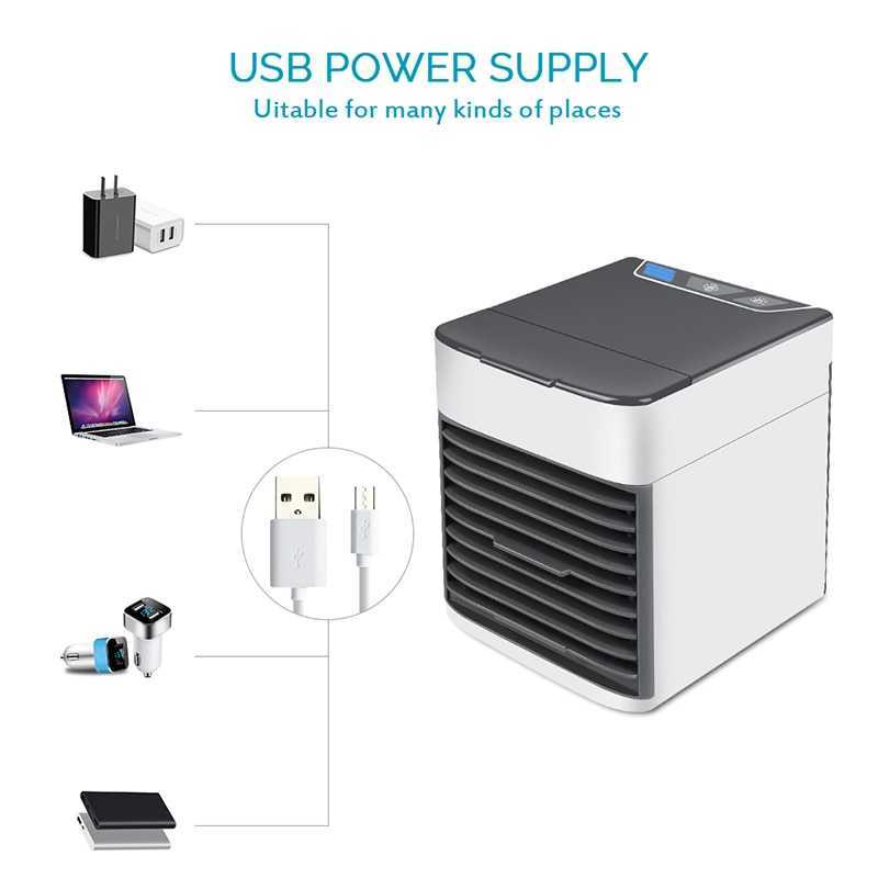 Kipas Cooler USB Mini Air Conditioner 7 Color LED Humi K-Taffware F009