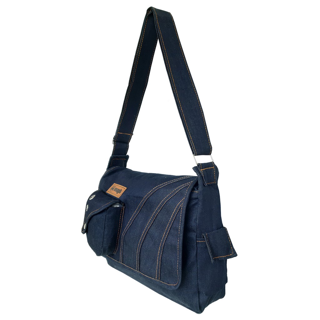 Tas Selempang Pria Denim Slempang Soren Cowok Miqdi Bahan Jeans