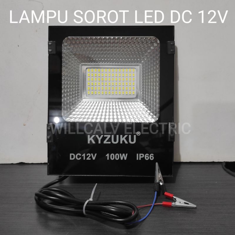 LAMPU SOROT DC 12V LED 100W 100 WATT CAHAYA PUTIH / LAMPU SOROT DC 12V AKI 100W 100W CAHAYA PUTIJ