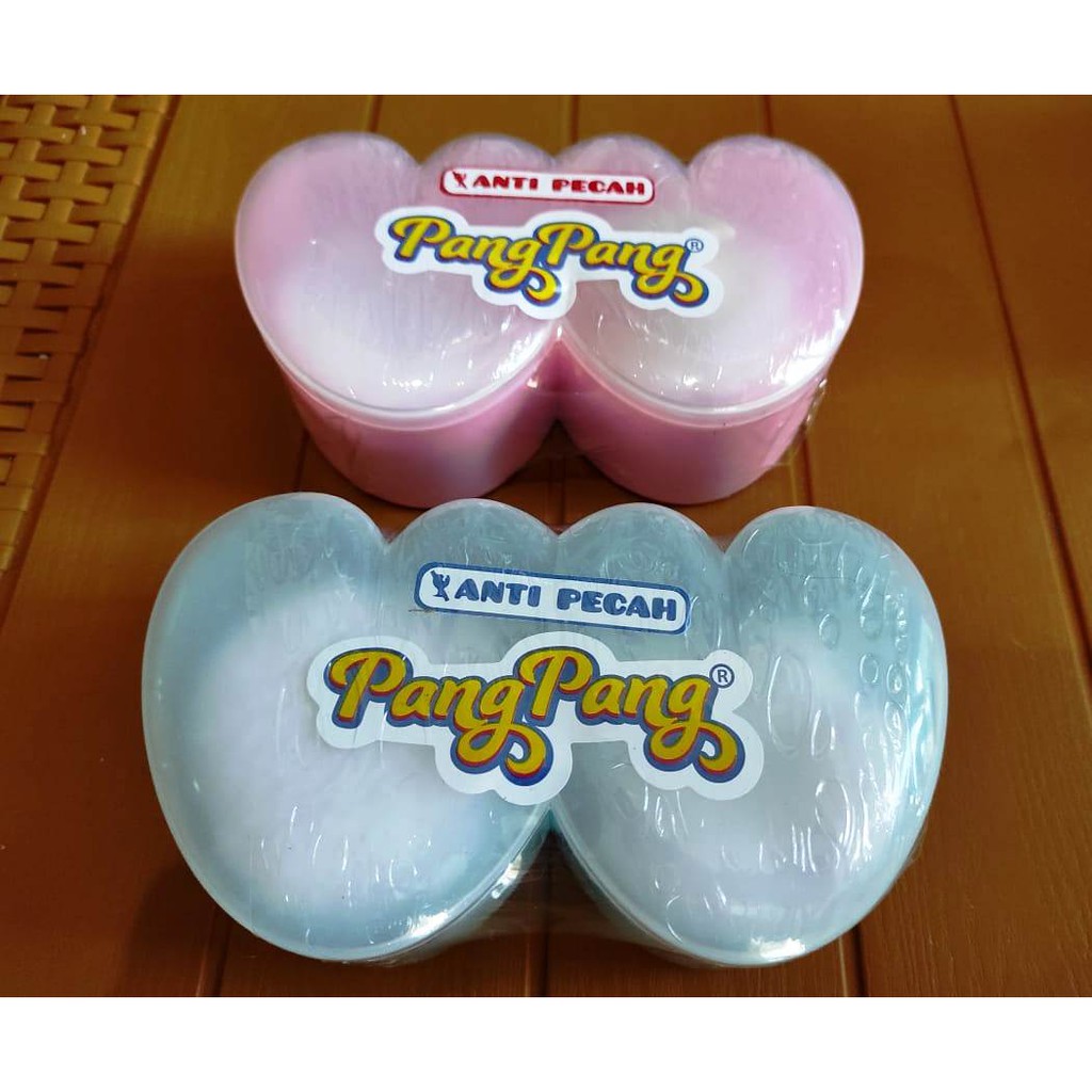 Tempat Bedak Bayi Double Anti Pecah Bonus 2 Puff Bedak Pang Pang