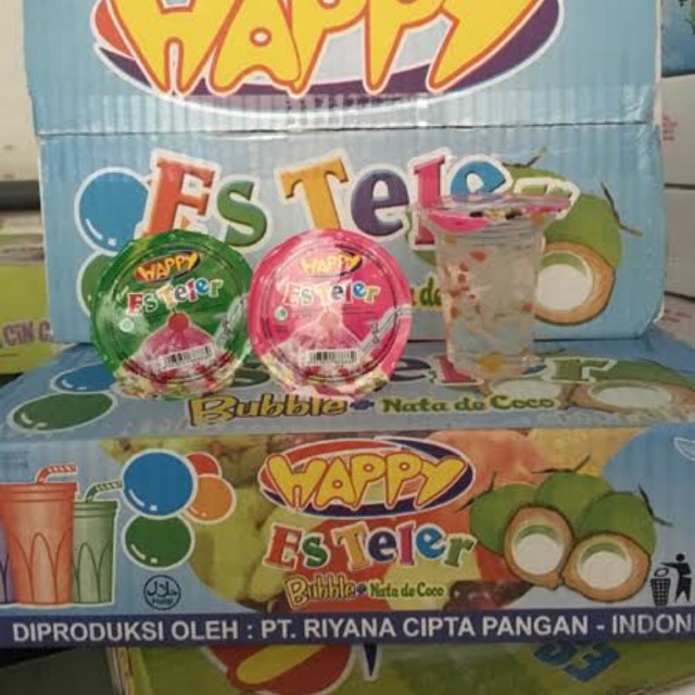 Es Teler Happy Happy Es Teler Gelas 1 Dus Isi 24 Gelas Shopee Indonesia