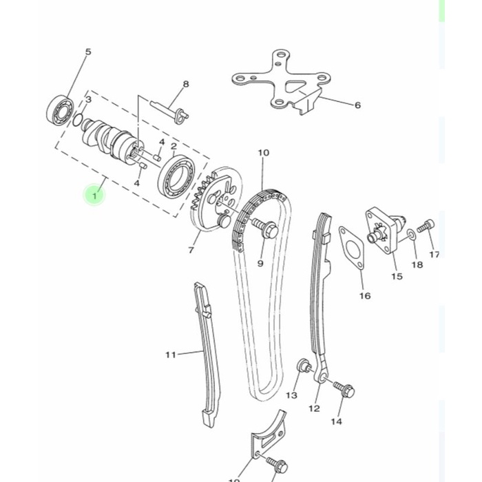 OTOMOTIF SPARE PART MOTOR RJ2829 NOKEN AS BYSON ASLI YAMAHA