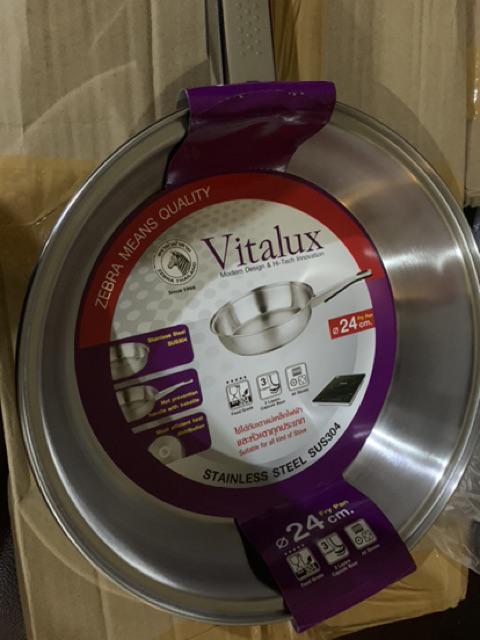 Penggorengan Stainless Zebra Fry Pan Vitalux 24cm 175325 (00230.00046)