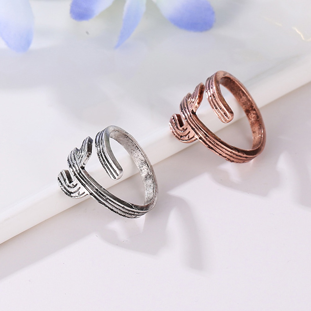 Hu Hu Hu Hu Hu Alat Bantu Pasang Kacamata♡ Cincin Wanita Model Terbuka Desain Kaktus Gaya Vintage Untuk Pesta