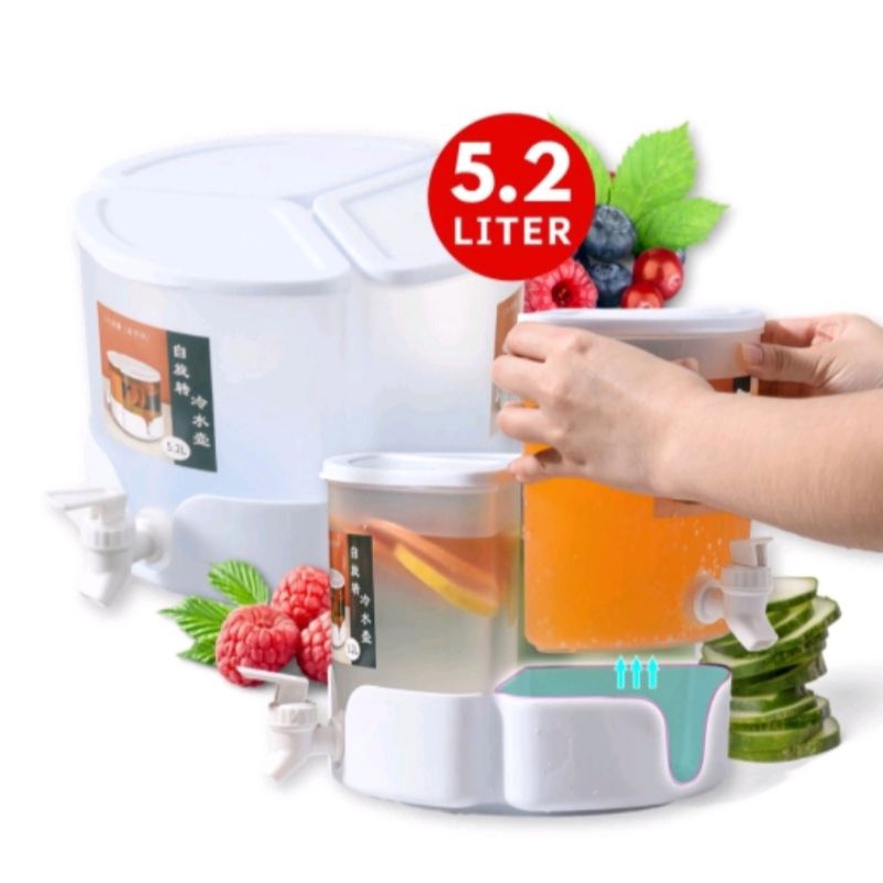 Dispenser kulkas air minum dingin 3in1/dispenser juice 5,2 Liter