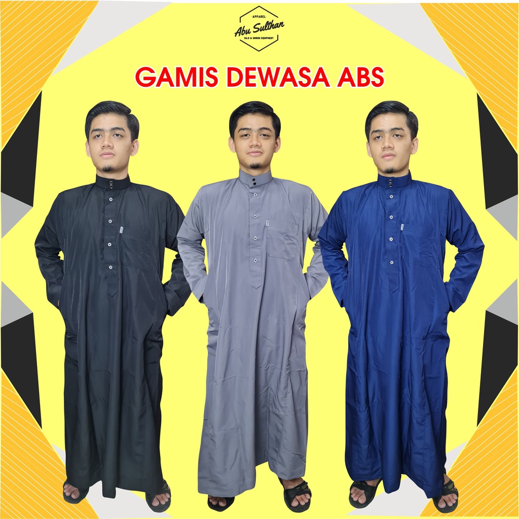 Jubah Abu Sulthan Pria Mulai Remaja Dewasa Original /Jubah Gamis Seragam Muslim Sholat Laki Pria Habib Arab Turki Fashion Muslim Al Harbi