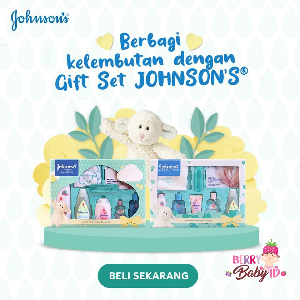 Johnson's Essentials Baby Gift Set Hadiah Kado Bayi Perawatan Bayi Johnsons Berry Mart