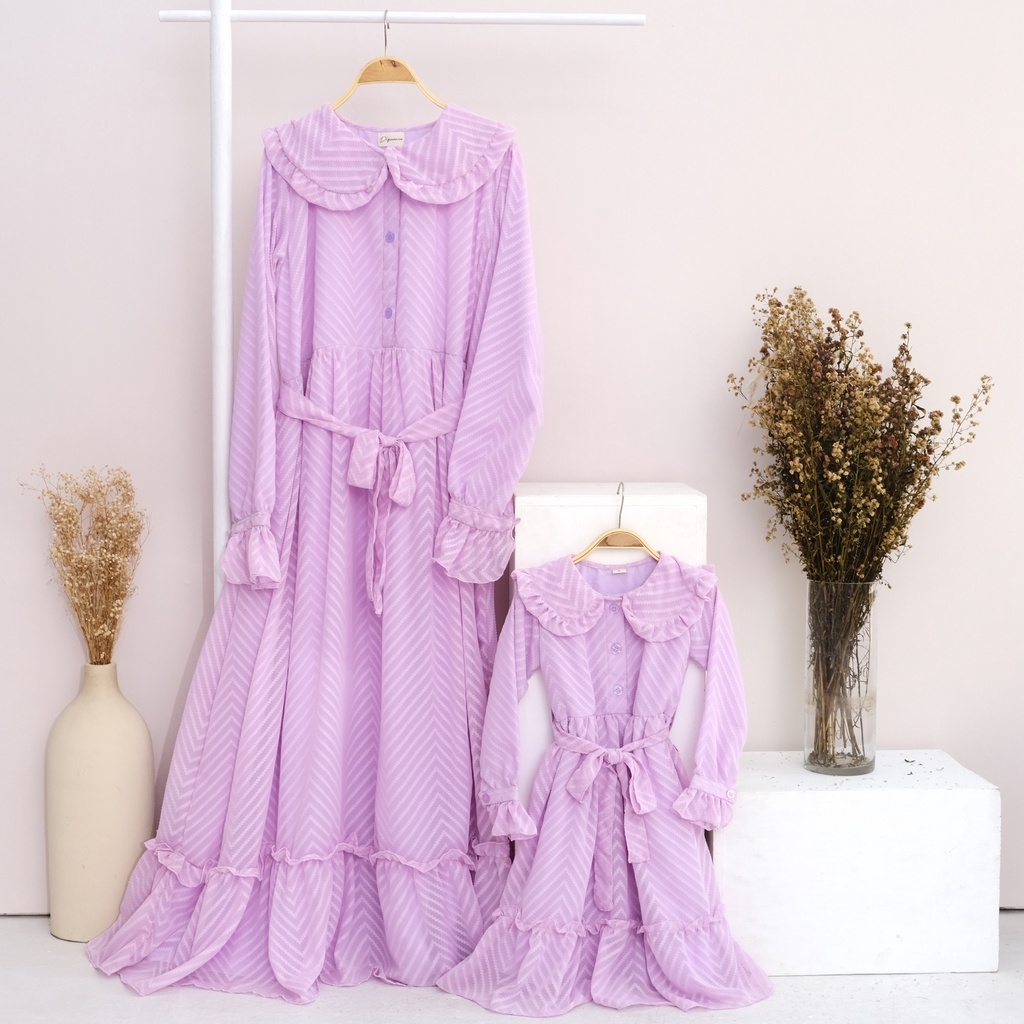 Aurelle Dress / Gamis Couple Ibu Anak / Dress Ibu anak