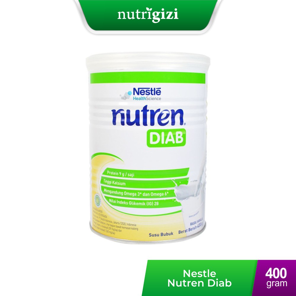 

Nutrigizi | Nestle Nutren Diab 400 gr Susu Bergizi Khusus Penderita Diabetes