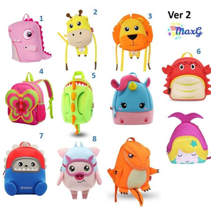 Tas Anak Nohoo Original Impor - Karakter - Ransel- Sekolah - PO