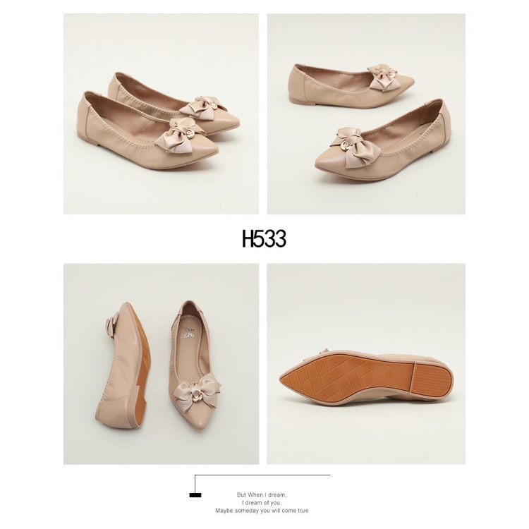 HELIVA Natalie Sepatu FlatShoes Sol 1cm Wanita H533