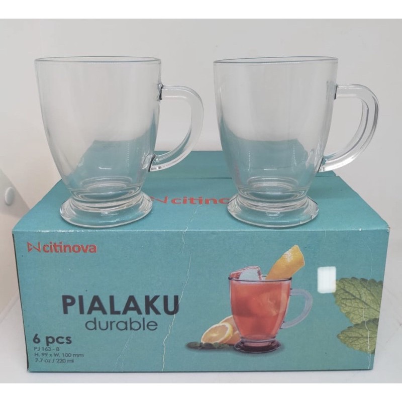 Gelas Kaca Kopi Pialaku Citinova 220ml isi 6pcs