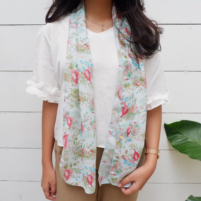 Long Scarf Flamingo Mint