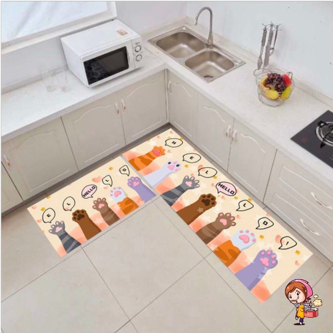 Keset Dapur 2in1 Panjang dan Pendek KT01-Keset Dapur 2in1 Panjang + Pendek Anti Slip Kitchen Floor Mat KT01 Keset Dapur 2in1 Panjang + Pendek Anti Slip Kitchen Floor Mat KT01Anti Slip Kitchen Floor Mat KT01 Keset Dapur 2in1 Panjang Anti Slip Kitchen Floor