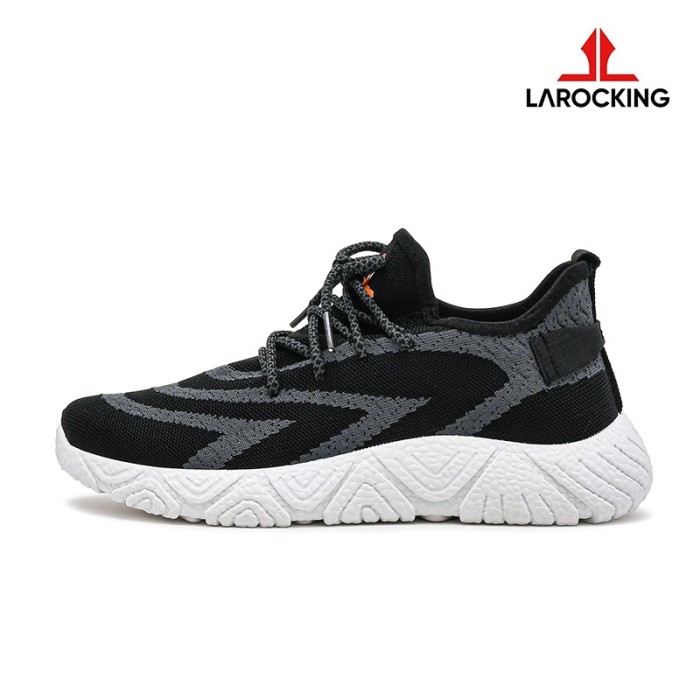 Larocking - Arrow Hitam | Sepatu Sneakers Running Gym Shoes - Hitam, 39