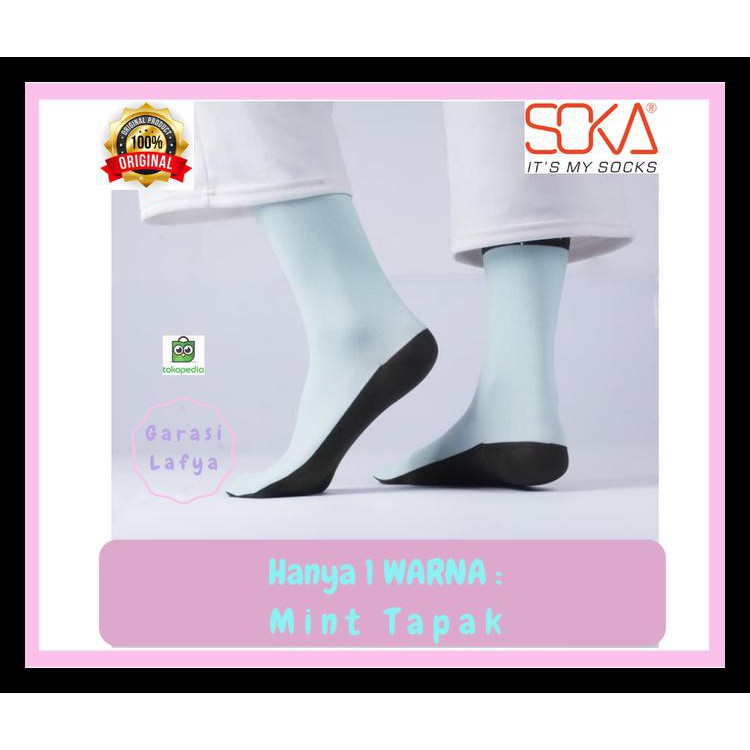 BIG SALE SOKA KAOS KAKI JEMPOL PANJANG HIJAU MINT TAPAK HITAM ECOSOCKS TERJAMIN