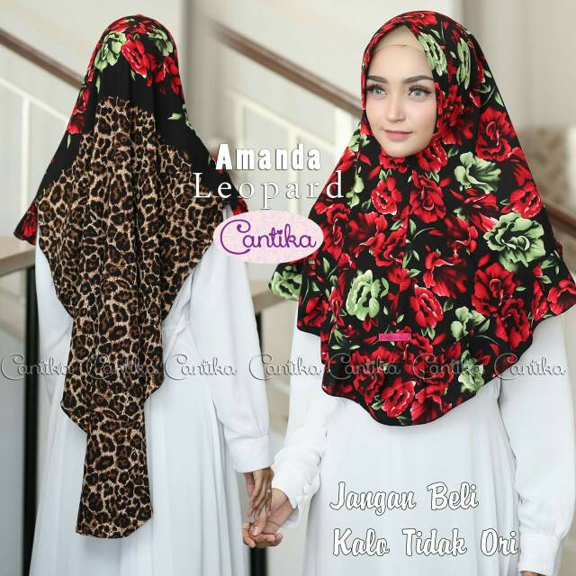 Khimar/Hijab/Kerudung Amanda Leopard Ori Cantika