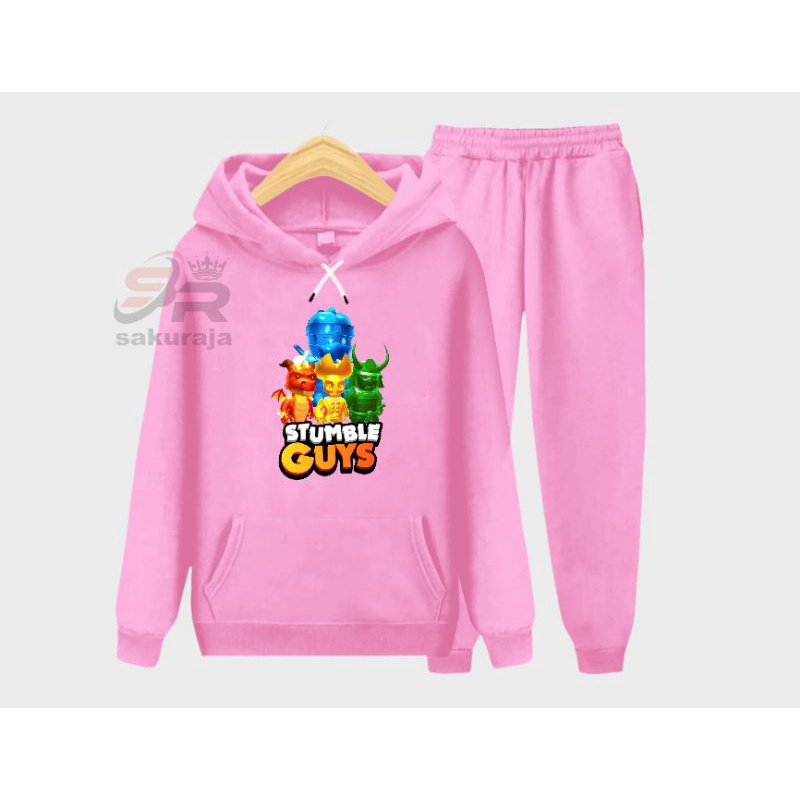 setelan Hoodie stumble guys anak dari umur 3-17 tahun/model kekinian/bisa COD