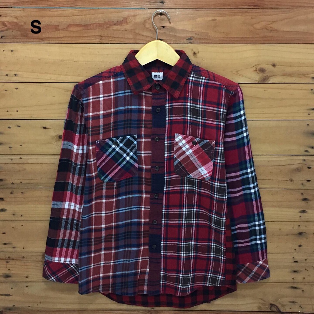 Kemeja Flannel Uniqlo Size S