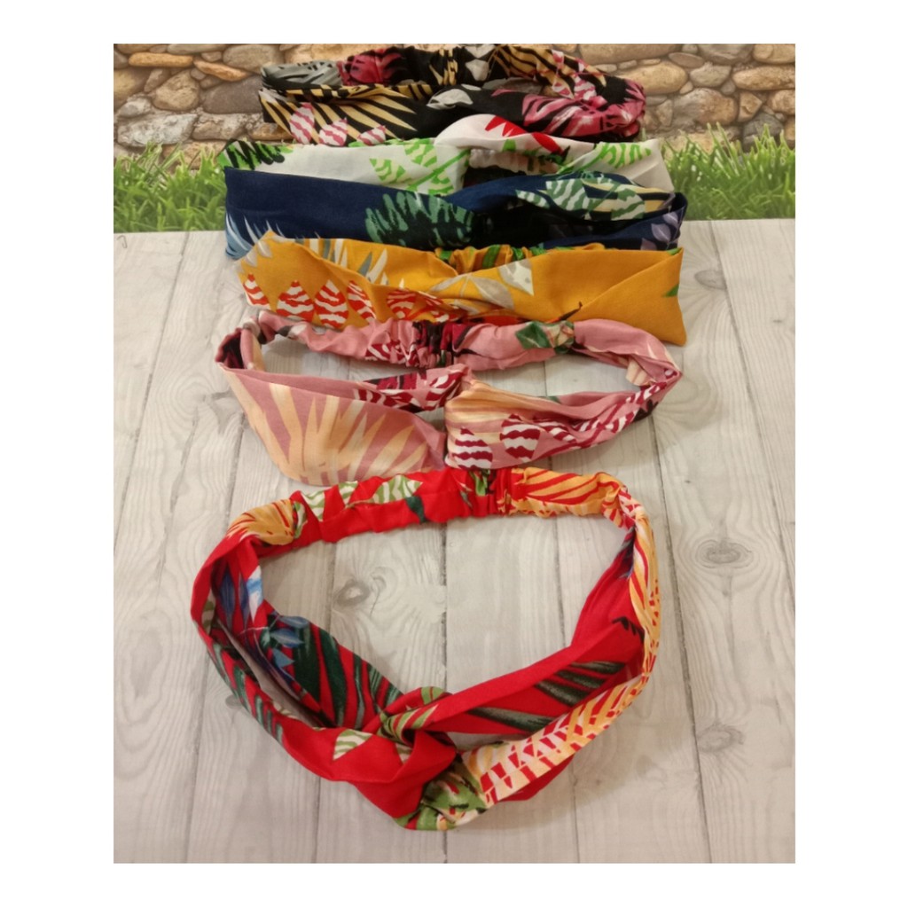 BANDANA SIMPUL MURAH /BERBAGAI MOTIF CANTIK NYAMAN DIPAKAI SIMPLE / BANDO KAIN TOKOPELANGINICER