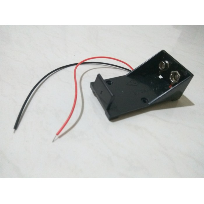 Holder Baterai 9v Batere Kotak Konektor Box Terminal Battery PP3 Kabel