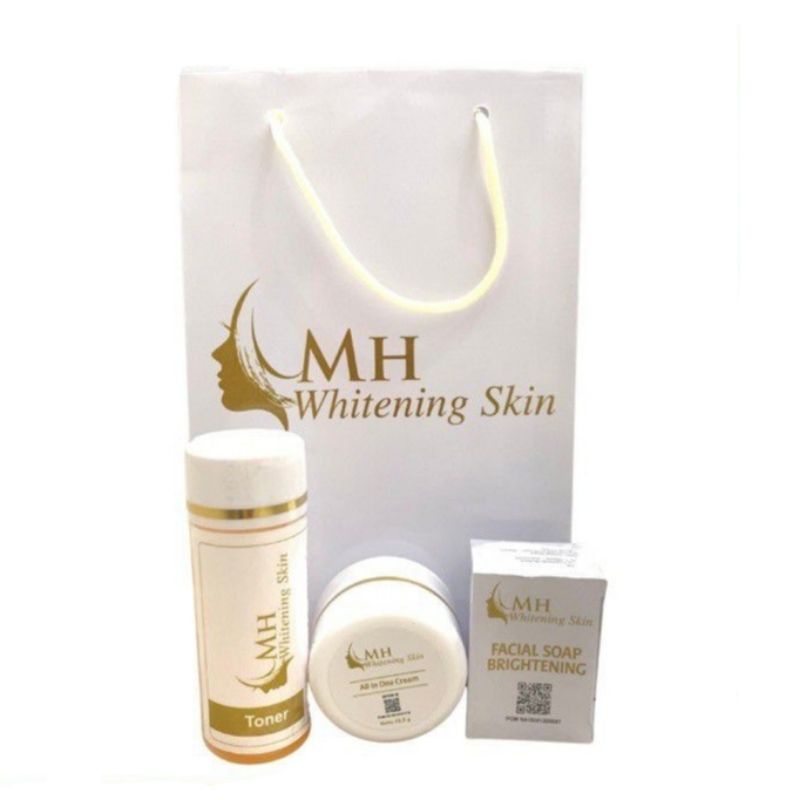 ☀️ YAMSHOP88 ☀️ (NEW PAKAI BARCODE) Paket Cream MH Whitening skin care / pemutih Termurah Makassar