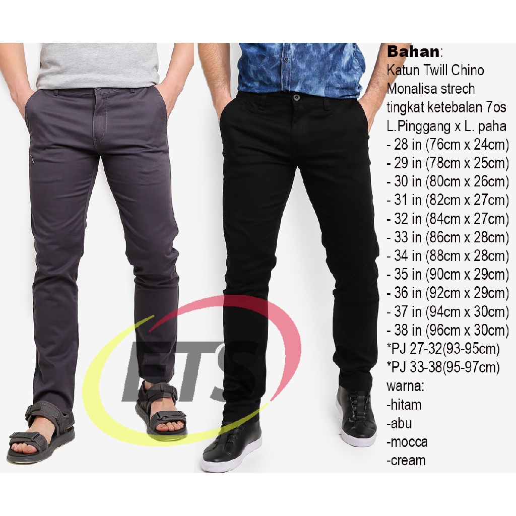BIG SALEE Celana Chino Pria Bahan Adem Nyaman Katun BIG SALEE Celana Chino Pria Bahan Adem Nyaman Katun