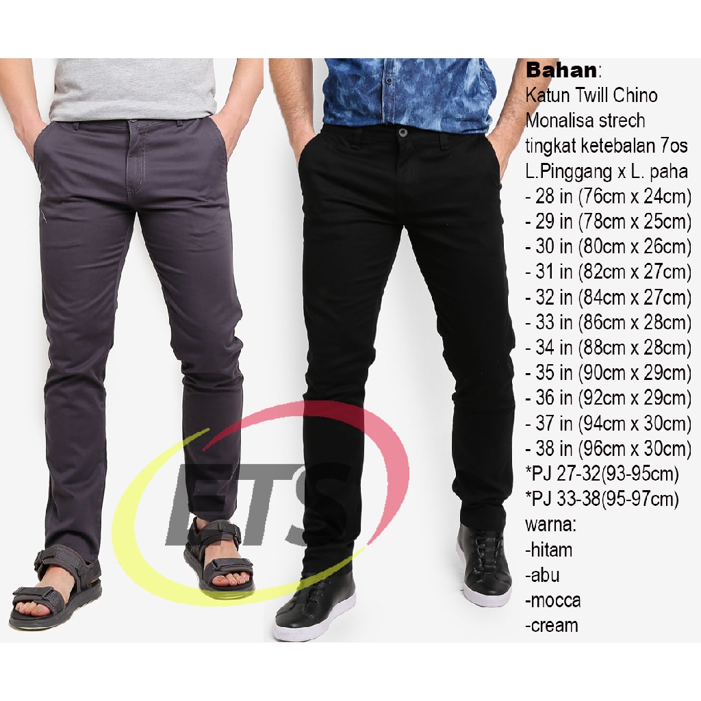 BIG SALEE Celana  Chino  Pria Bahan  Adem Nyaman Katun 