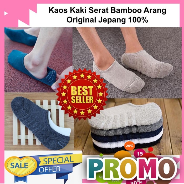 kaos kaki bambu arang original jepang 100% manfaatnya