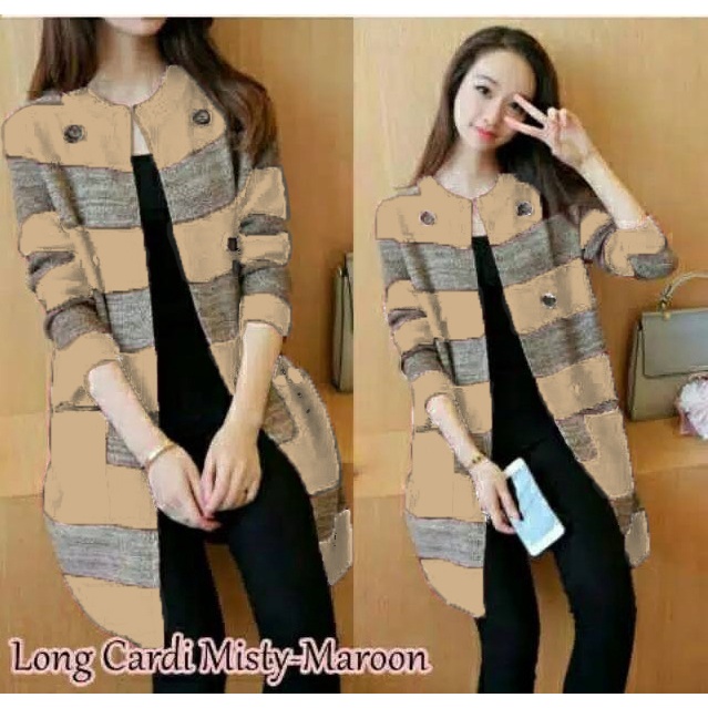 BO - LONG CARDY MISTY / CARDY WANITA / CARDINGAN TERLARIS / CARDINGAN KEKINIAN / FASHION WANITA