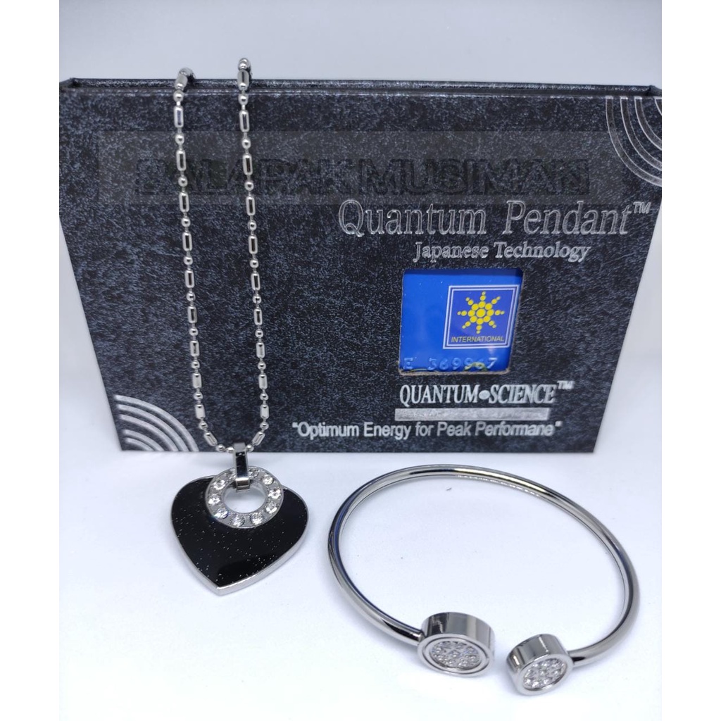 KALUNG KESEHATAN QUANTUM PENDANT 1 SET DENGAN GELANG ORIGINAL BOX + SERTIFIKAT/Kalung Quantum Kesehatan | Pendant Health Garansi Asli Model Terbaru bisa bayar di tempat plus gelang