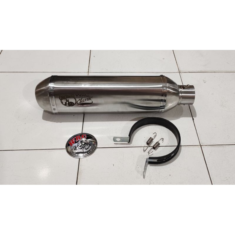 Silincer Knalpot Custom WRC Classic model Kapsul Stainless Japstyle
