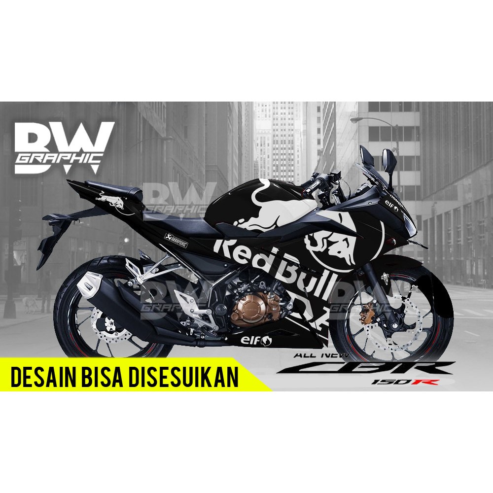 Decal / Dekal CBR 150 R FACELIFT 2020 Lokal Stiker / sticker REDBULL BLACK