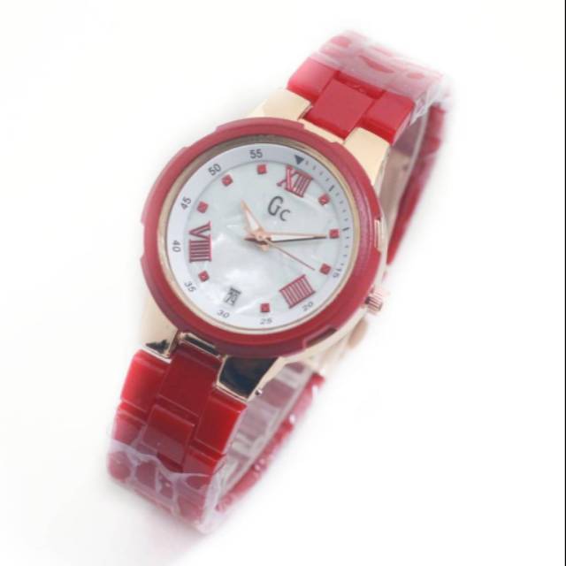 Es GC keramik red pink navy hitam biru putih .jam wanita