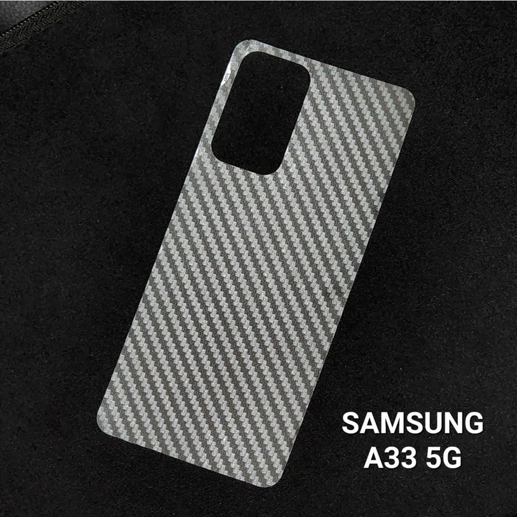 GARSKIN Sticker Carbon Samsung A53 A33 5G Skin Carbon Transparan Fiber Protection Back Carbon