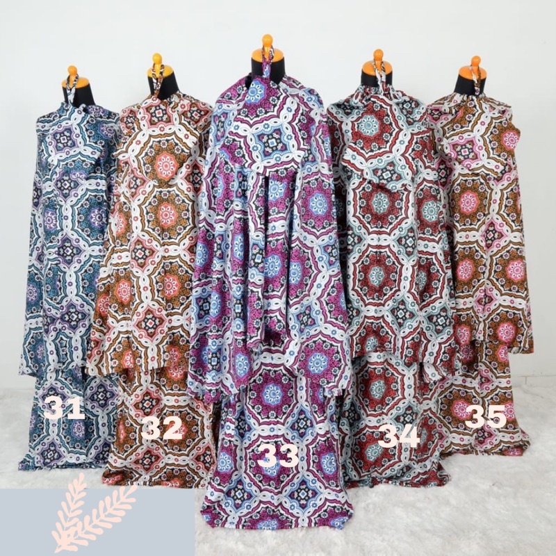 MUKENA RAYON BALI MOTIF , MUKENA DEWASA