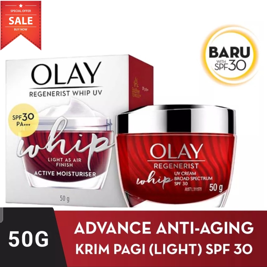 Olay Regenerist Whip Active Moisturizer UV Krim 50gr Day Cream SPF 30