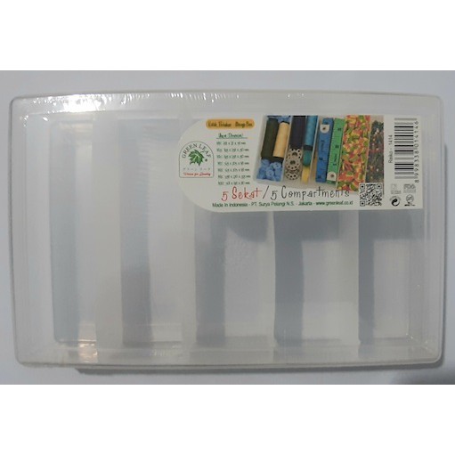 Kotak Plastik Transparan 5 Sekat Untuk Perhiasan Beads