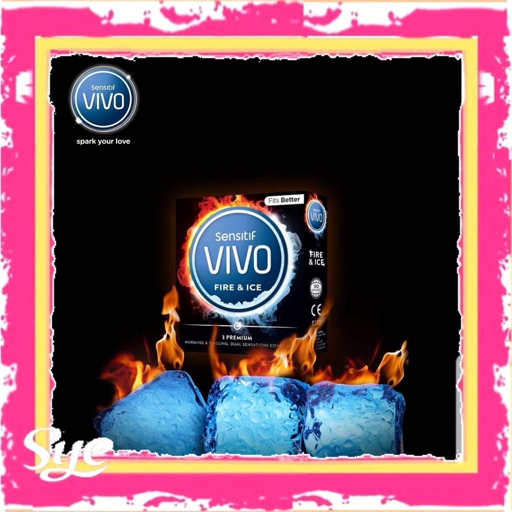 BPOM KONDOM VIVO FIRE &amp; ICE ISI 3 / SENSITIF VIVO CONDOM FIRE ICE / SYE