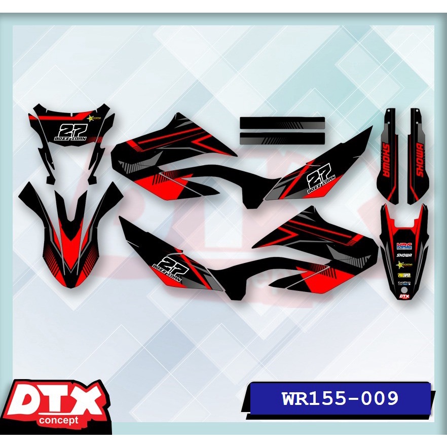 decal wr155 full body decal wr155 decal wr155 supermoto stiker motor wr155 stiker motor keren stiker motor trail motor cross stiker variasi motor decal Supermoto YAMAHA WR155-009