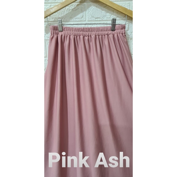 ROK KERJA WANITA POLOS BASIC ROK HYGET SUPER PREMIUM POLOS /ROK POLOS HYGET PREMIUM  / ROK BASIC HYGET PREMIUM-Pink ash