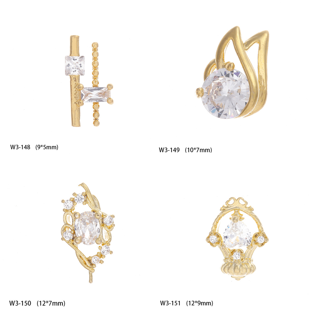 Mxbeauty 2pcs / Set Charms Berlian Imitasi / Bunga / Beruang 3d Untuk Dekorasi Nail Art