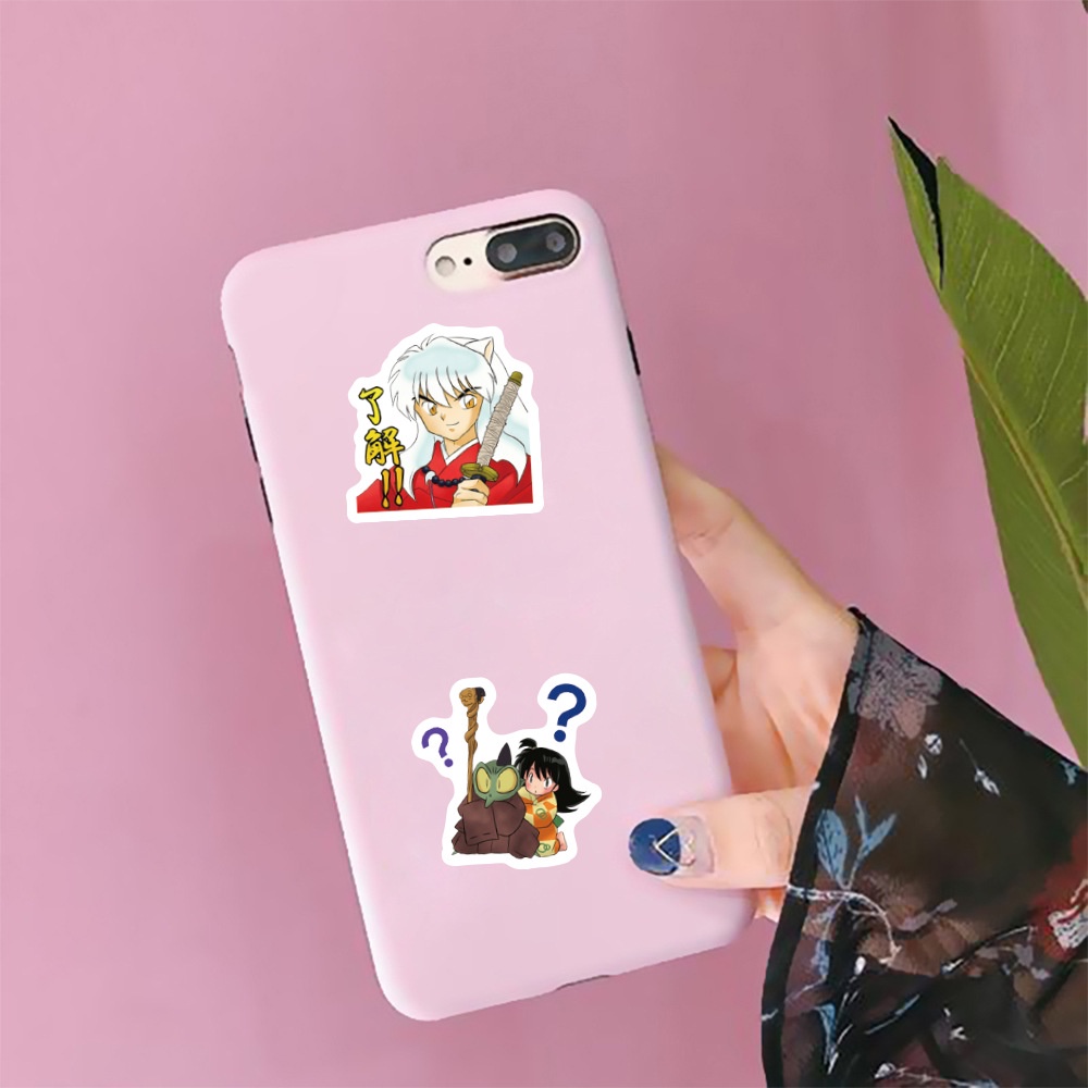 Jepang anime InuYasha stiker kartun bagasi Jurnal bahan cangkir air ponsel case PVC Tangan Buku stik