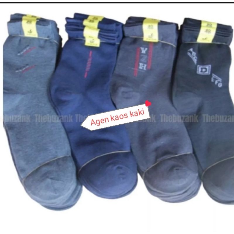 3 pasang kaos kaki 3/4 kerja kantoran motif pria dewasa bahan tebal lembut halus dan sangat nyaman dipakai