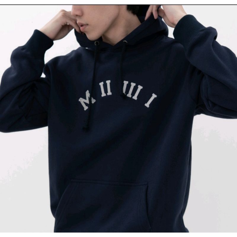 Hoodie Panjang Navy M231 ORIGINAL size XL