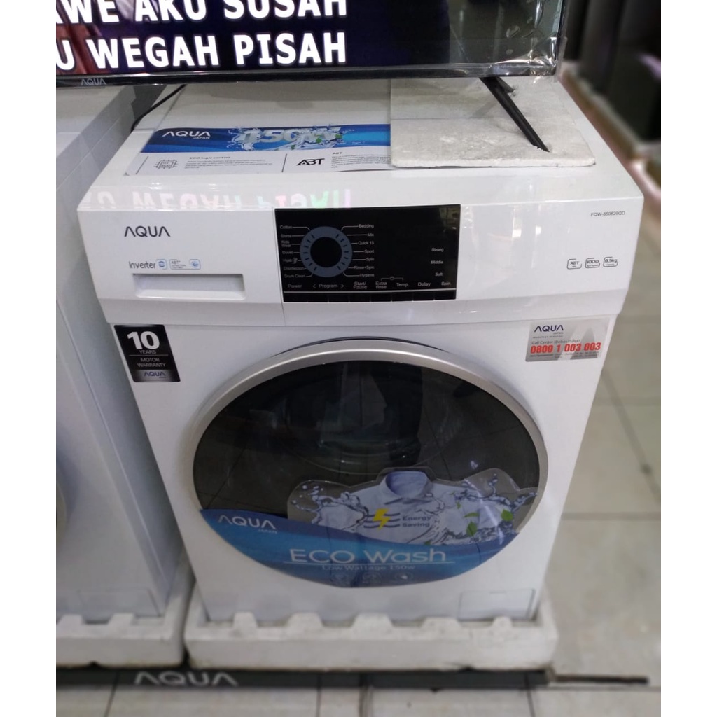 Mesin Cuci Front Loading AQUA FQW 700829QD Wave Drum 7 KG INVERTER