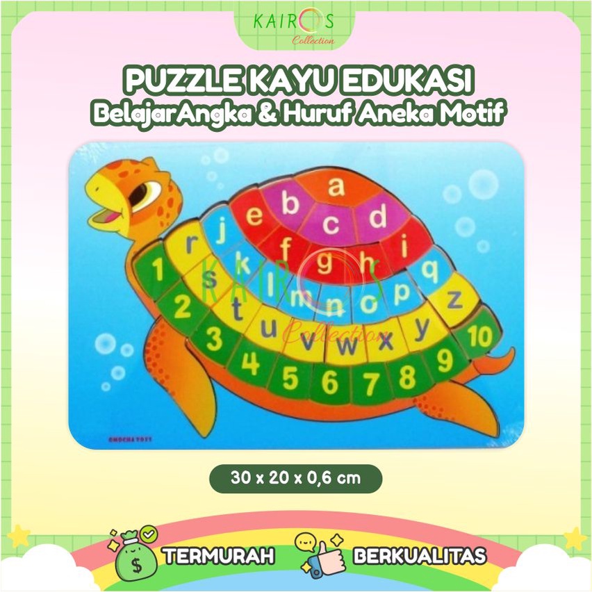 Puzzle Kayu Edukasi Anak Mainan Kayu Anak Belajar Aneka Motif